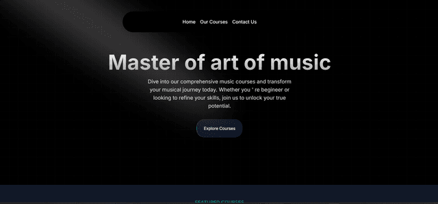 Music Web using Aceternity